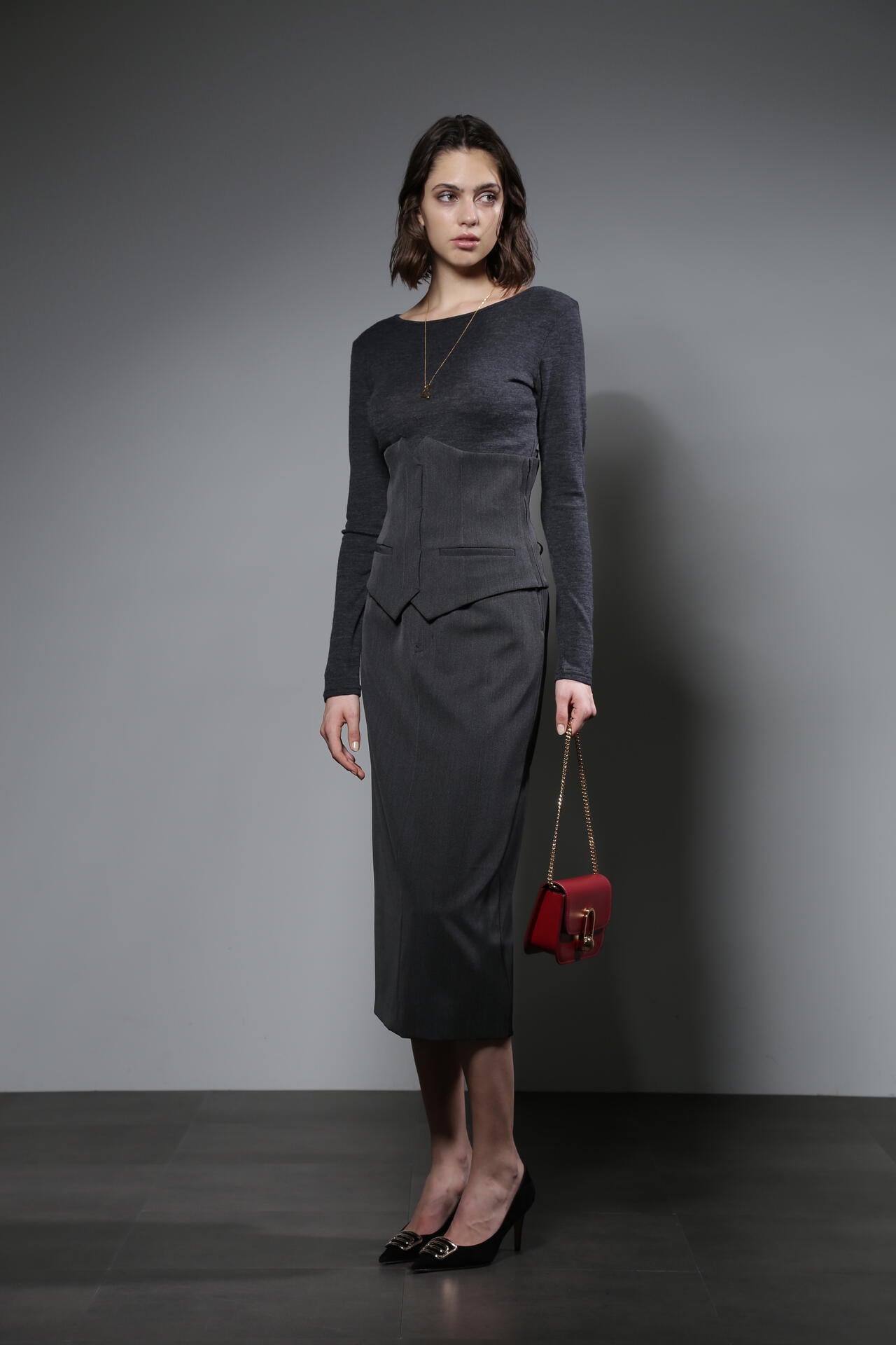 フィットロングスリーブTシャツ_