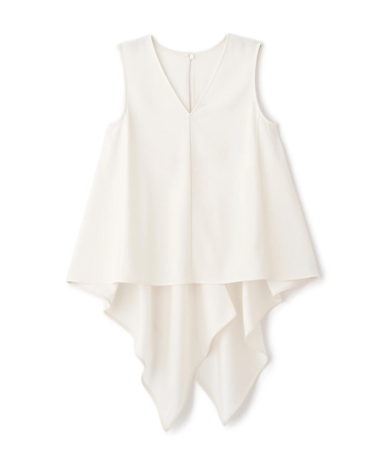 バックボリュームラッフルブラウス_