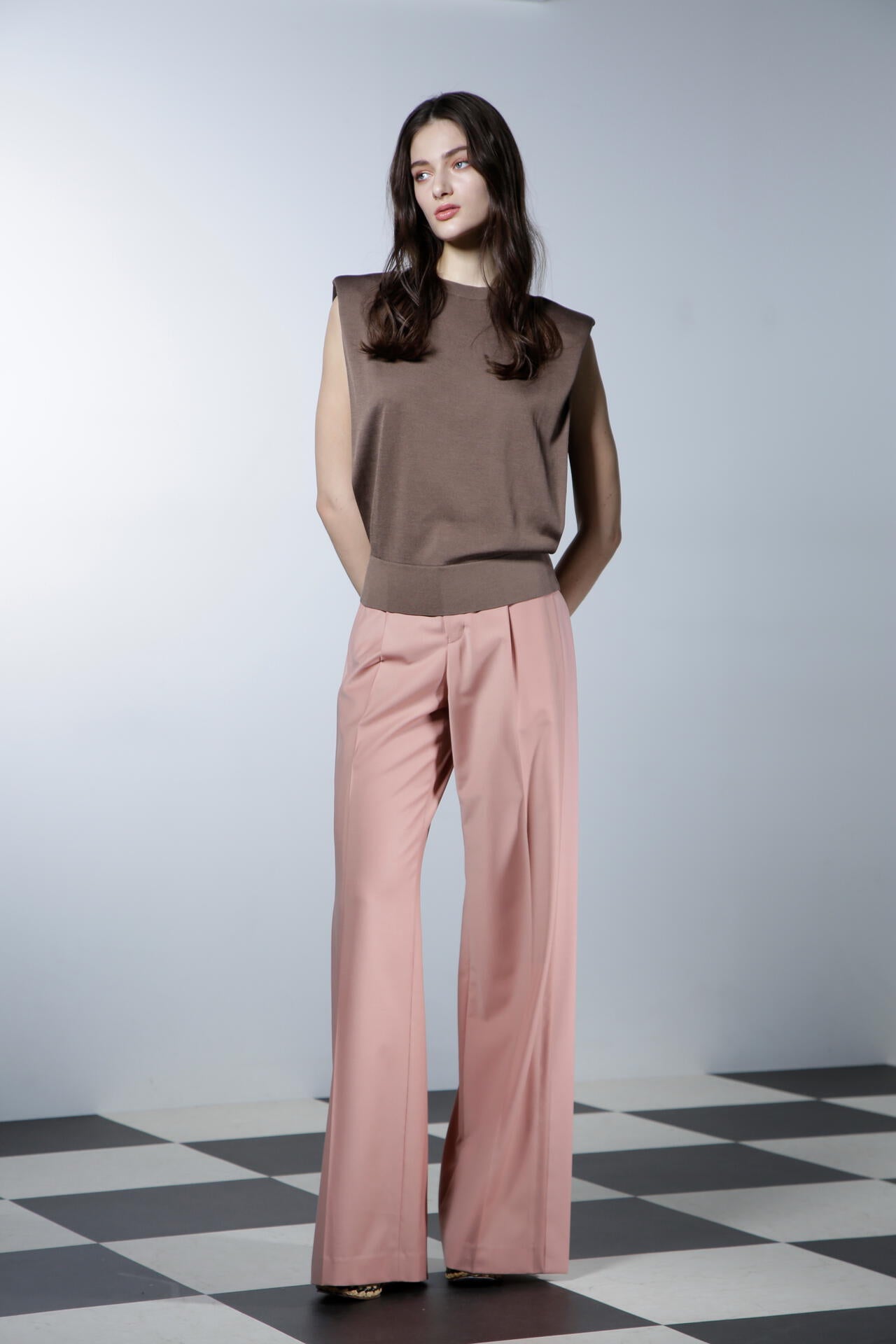 サイドラインワイドパンツ_