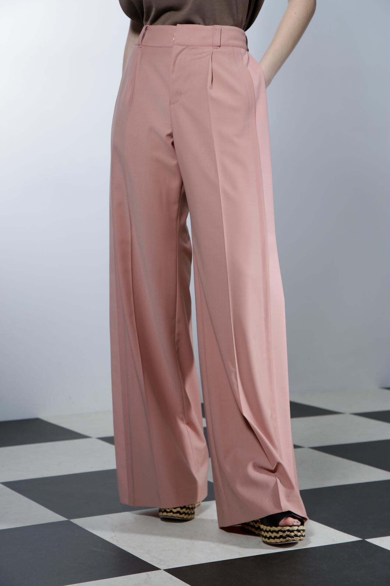 サイドラインワイドパンツ_