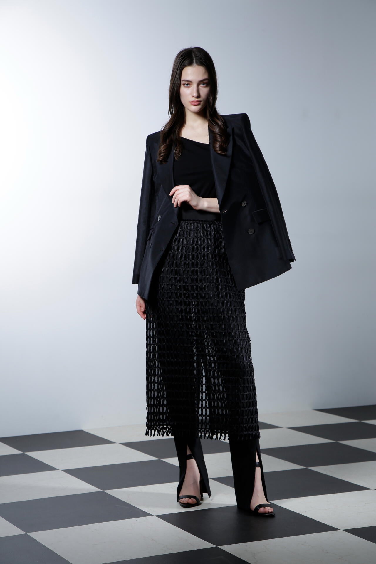 センタースリットシガレットパンツ_