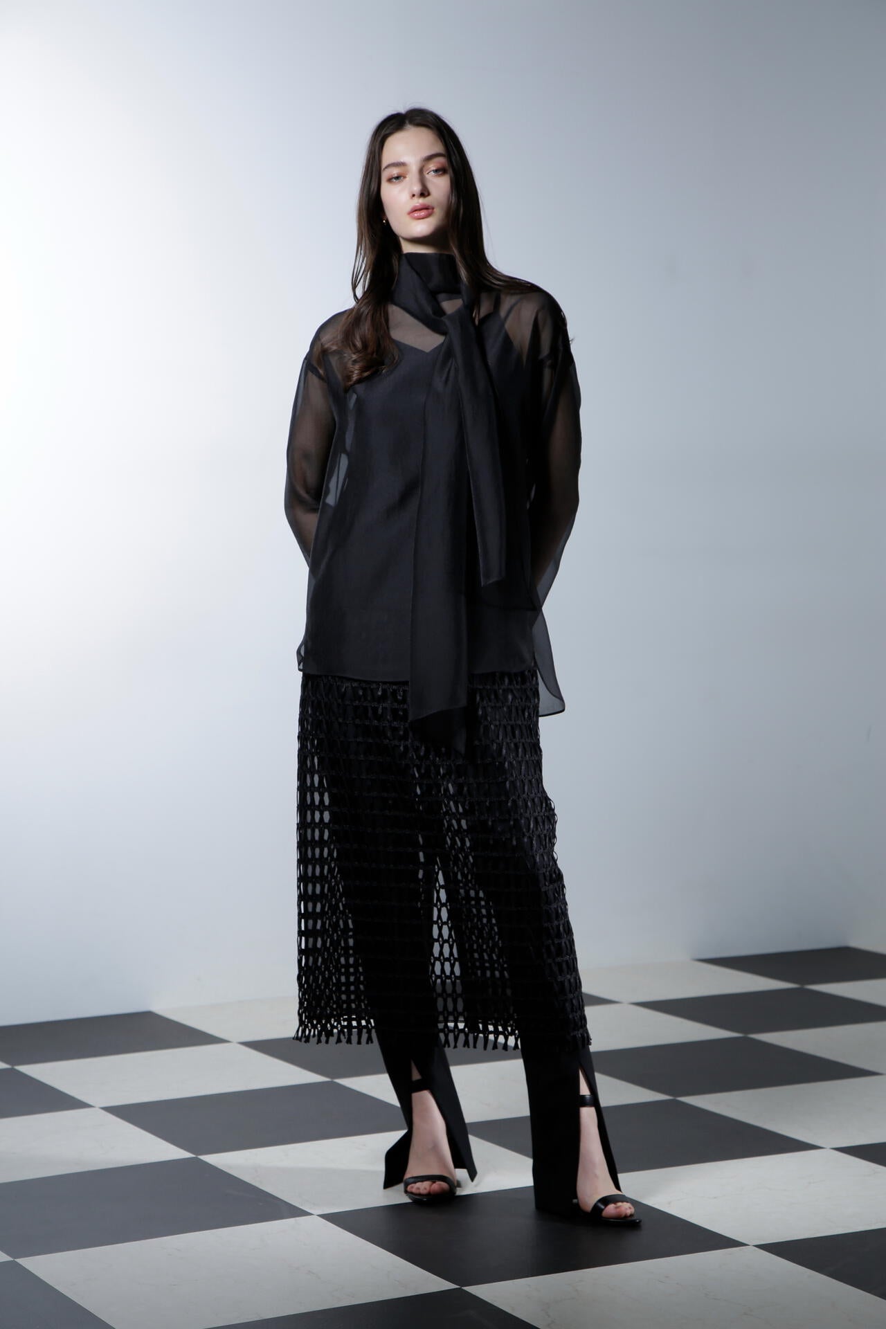 センタースリットシガレットパンツ_