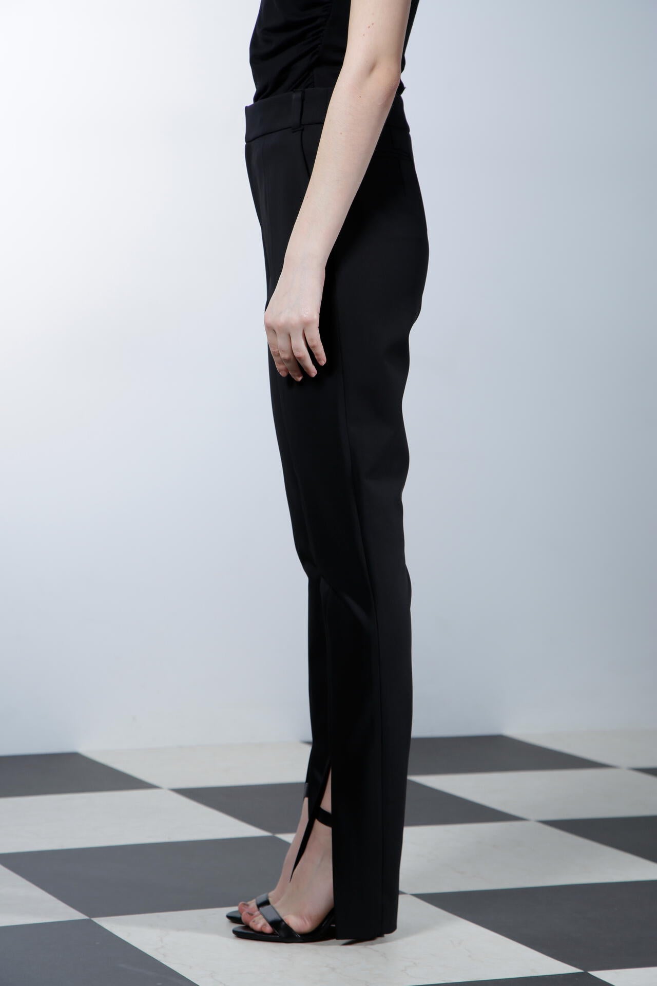 センタースリットシガレットパンツ_