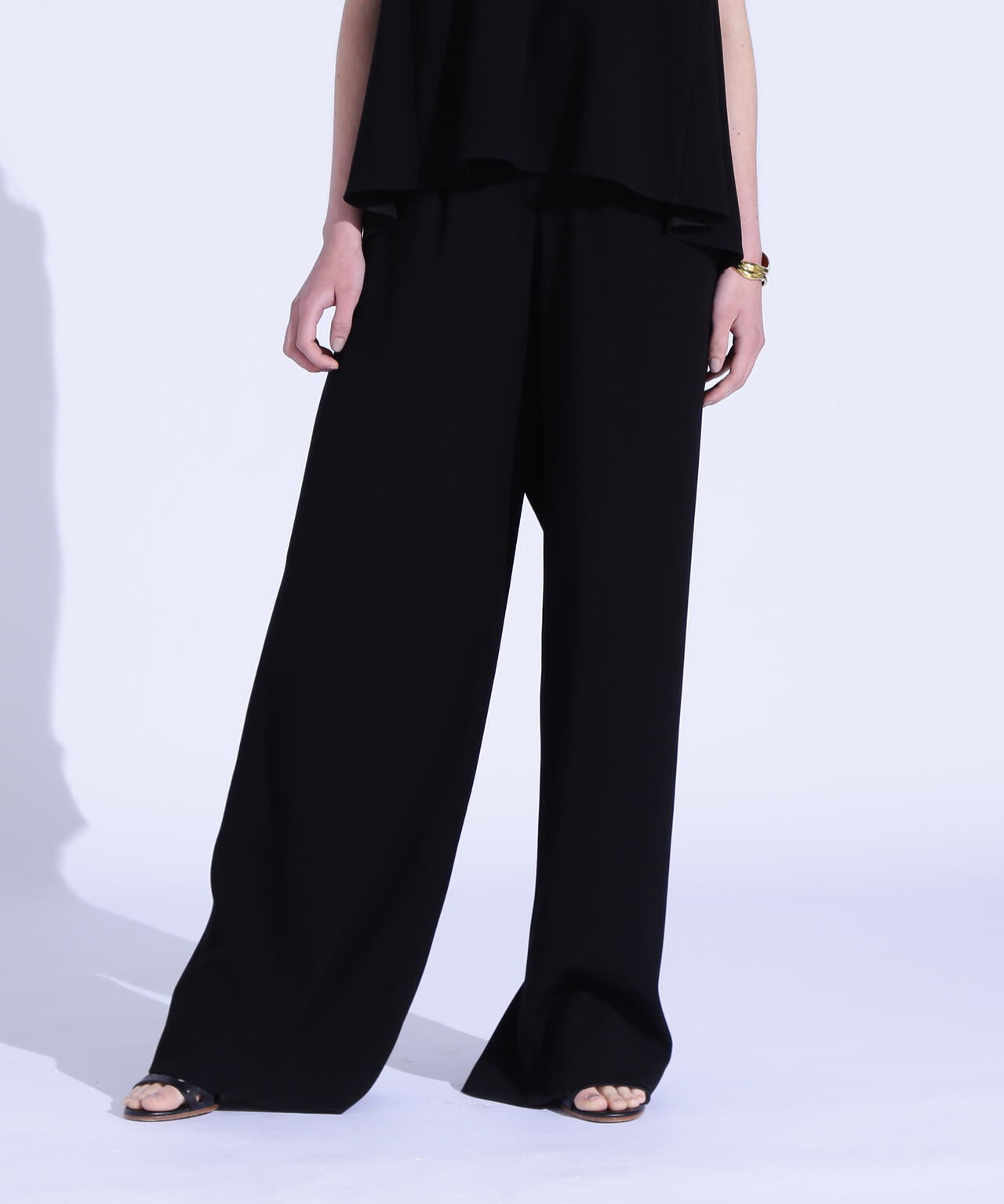 フロントタックフレアパンツ_