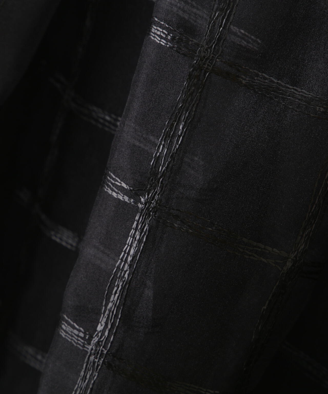 シアーチェックドッキングドレス_