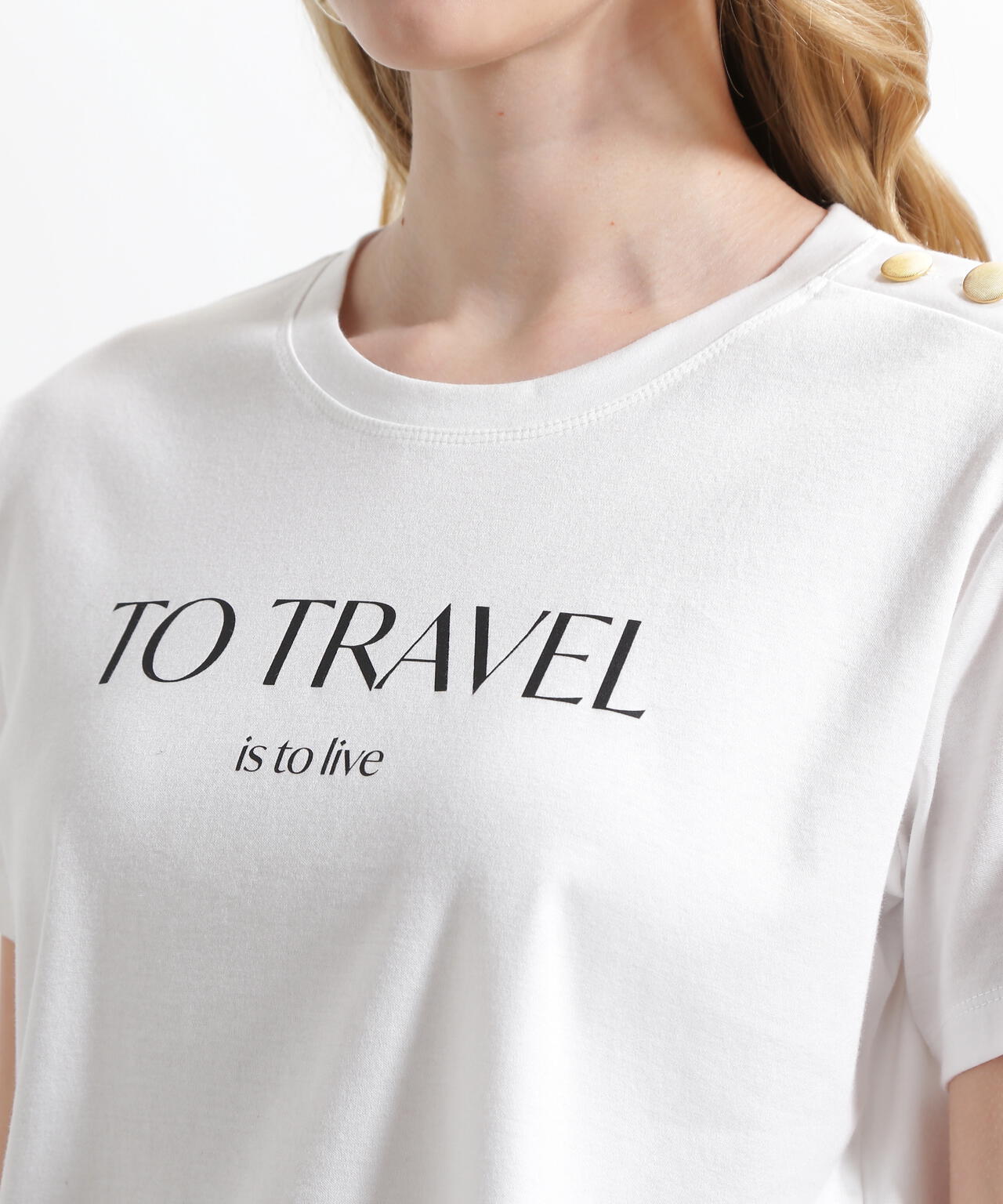 “TO TRAVEL” ロゴTシャツ