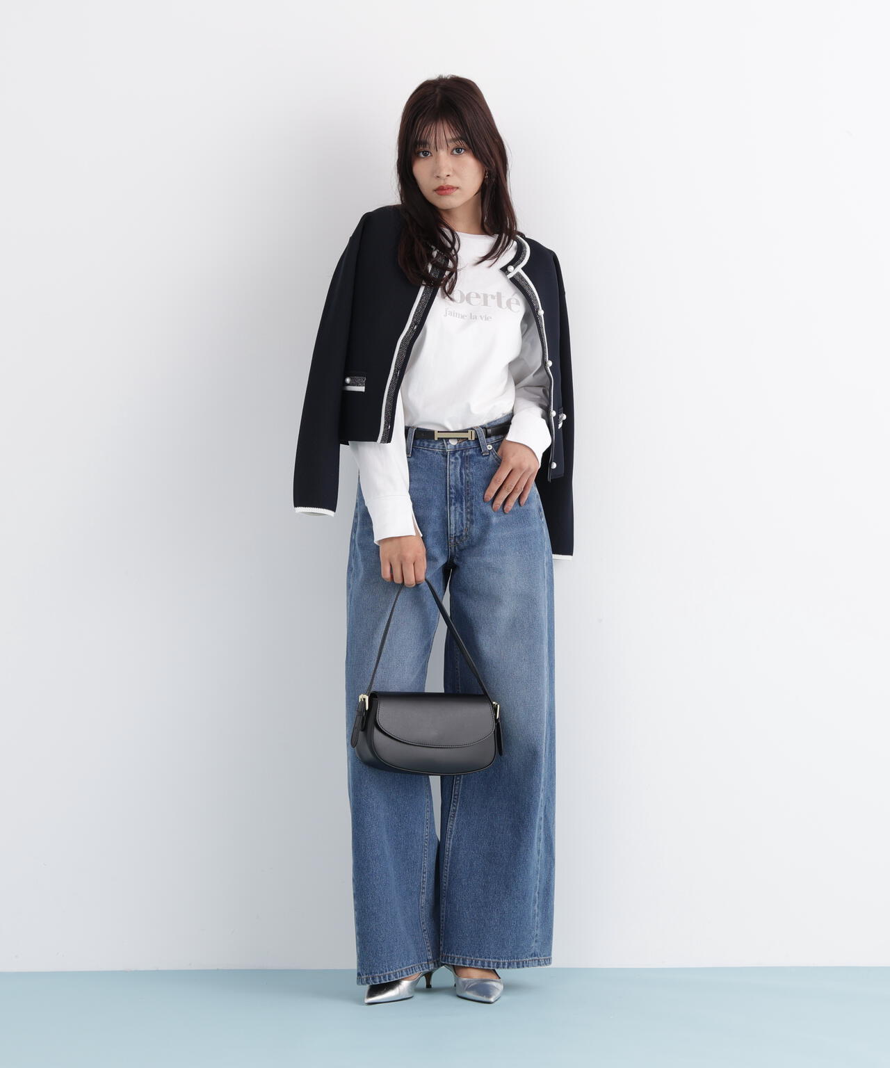 ボーダーカーディガン