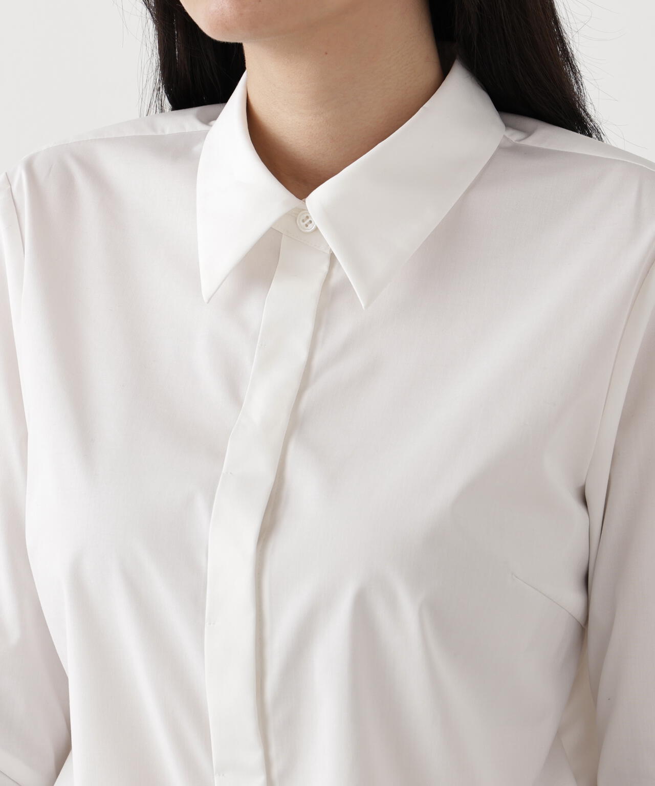 ラッフルスリーブリボンブラウス