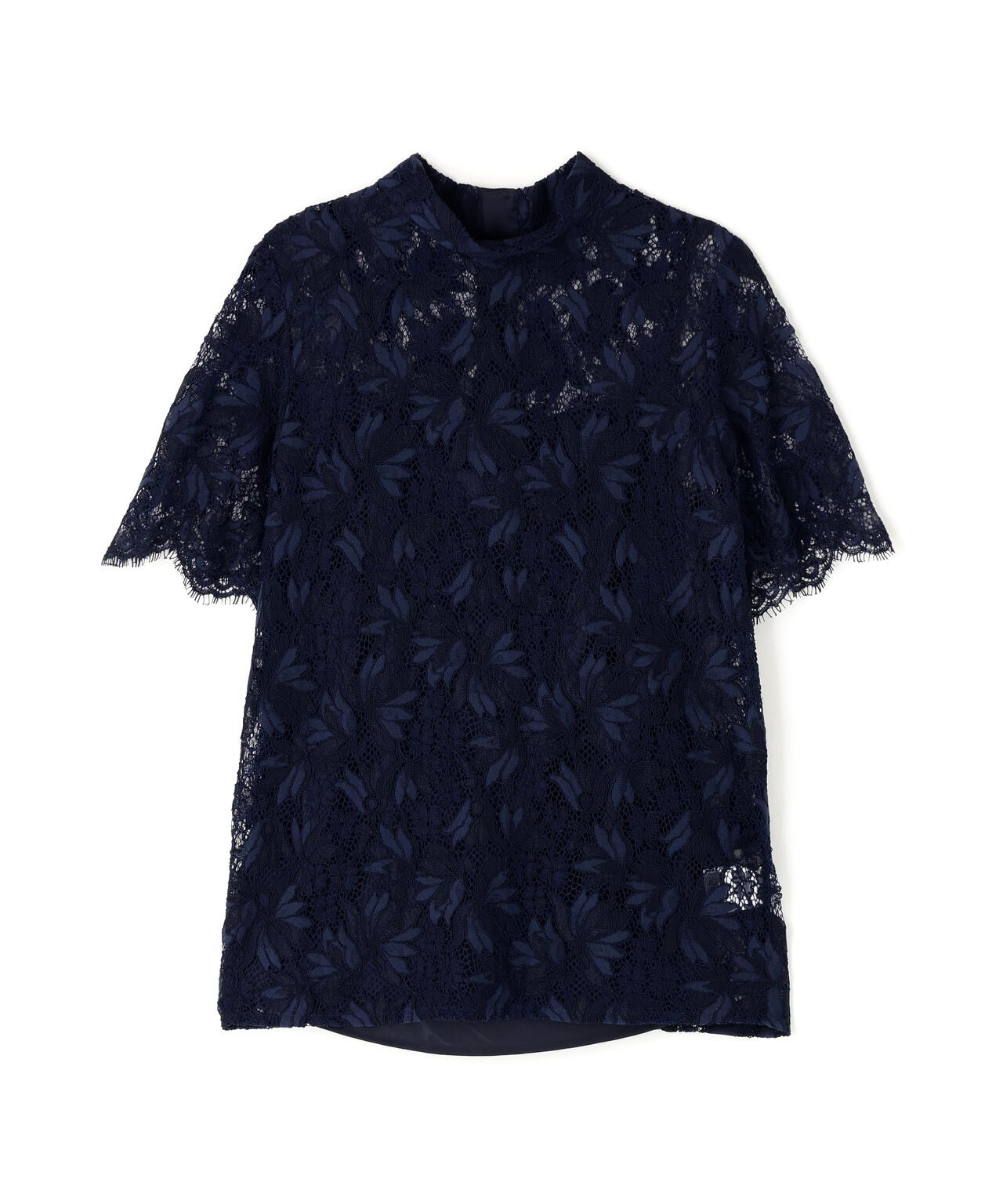 リーフレースバックリボンブラウス