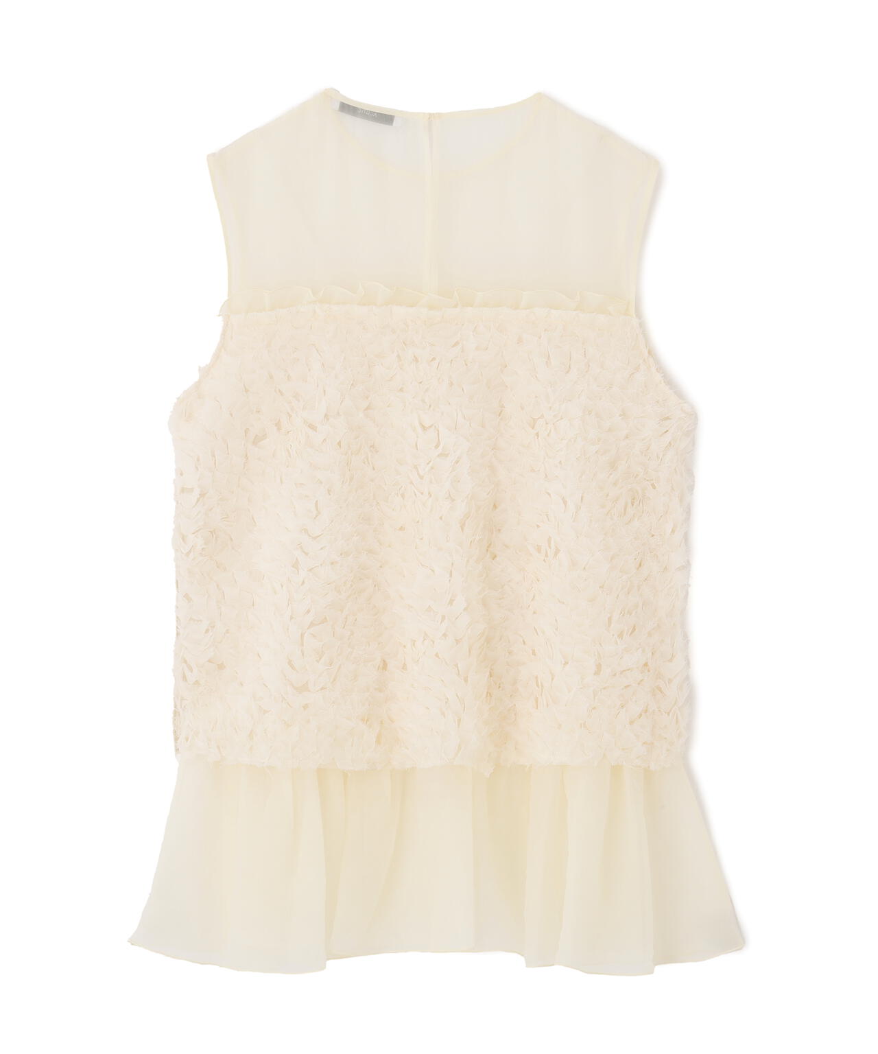 ジャカードペプラムブラウス_