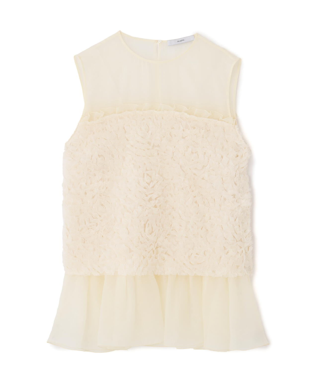 ジャカードペプラムブラウス_