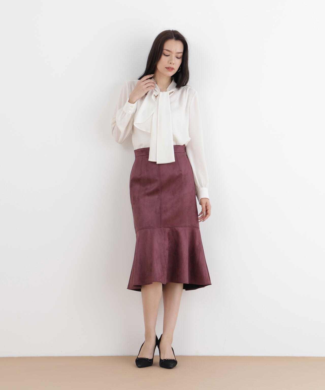 スエードマーメイドスカート