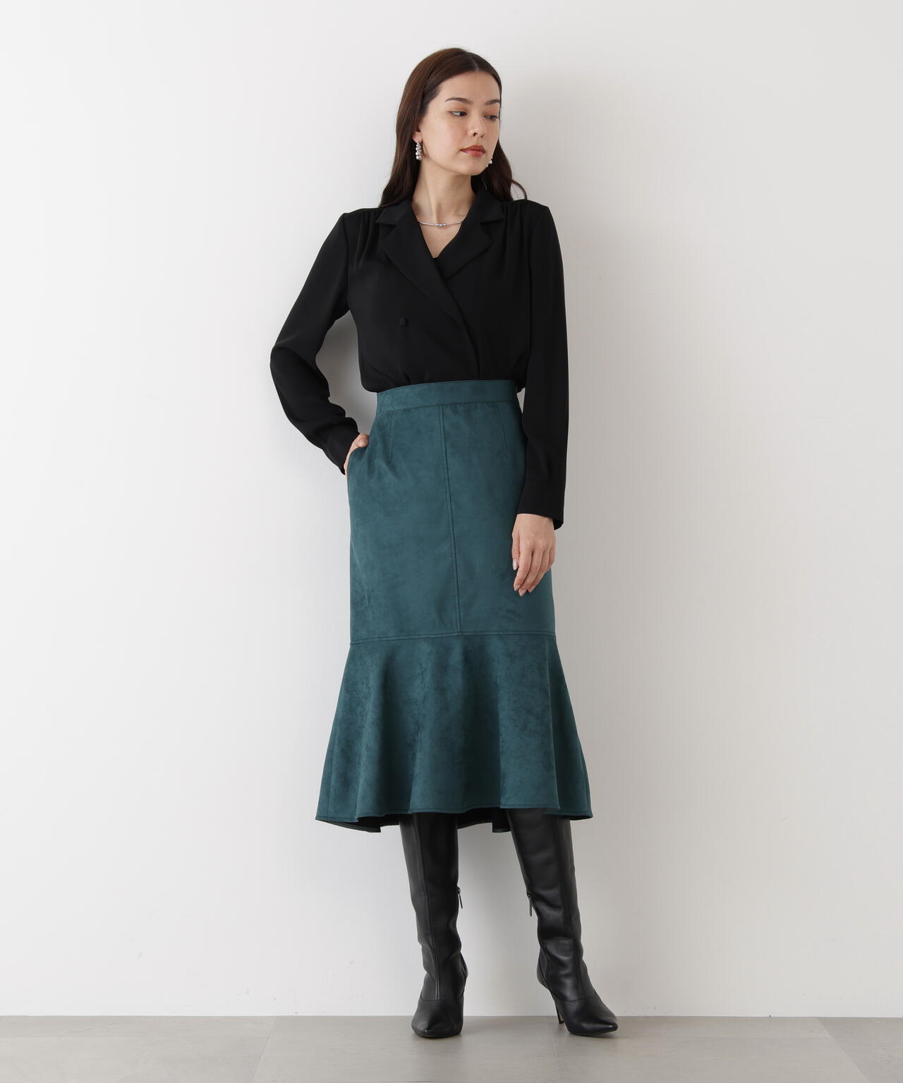 スエードマーメイドスカート