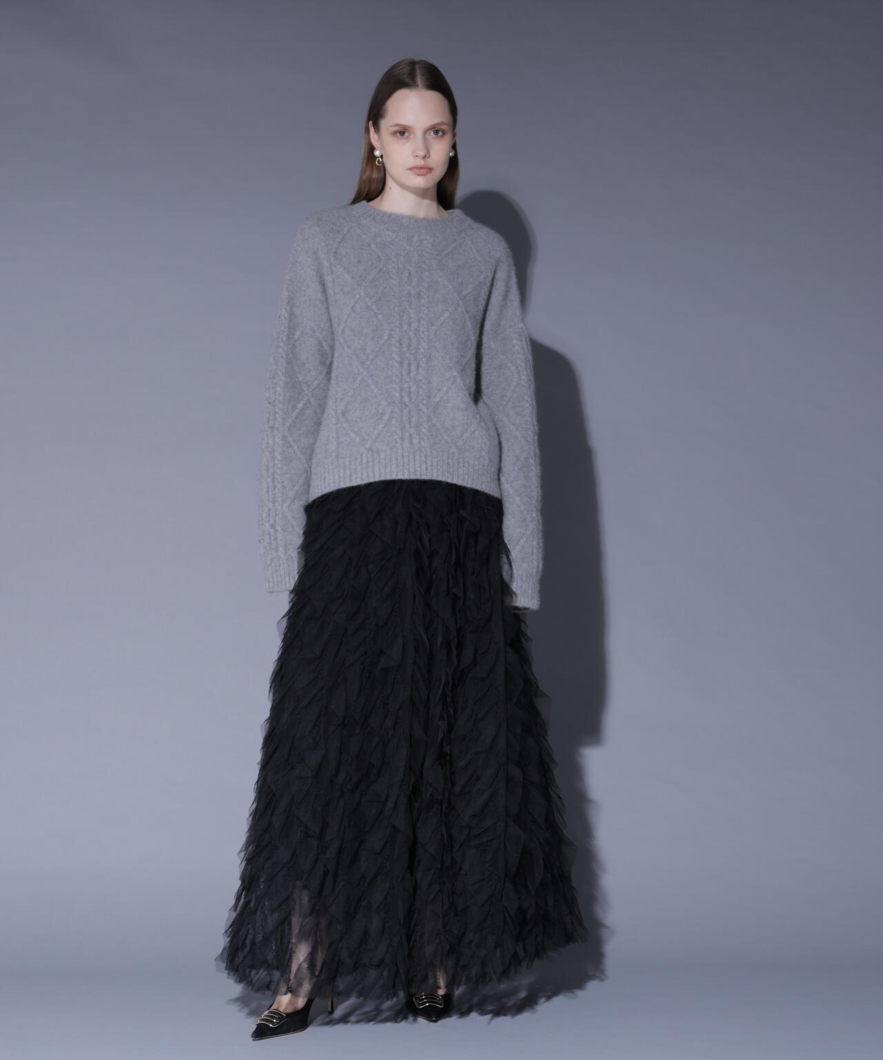 ラッフルティアードスカート_