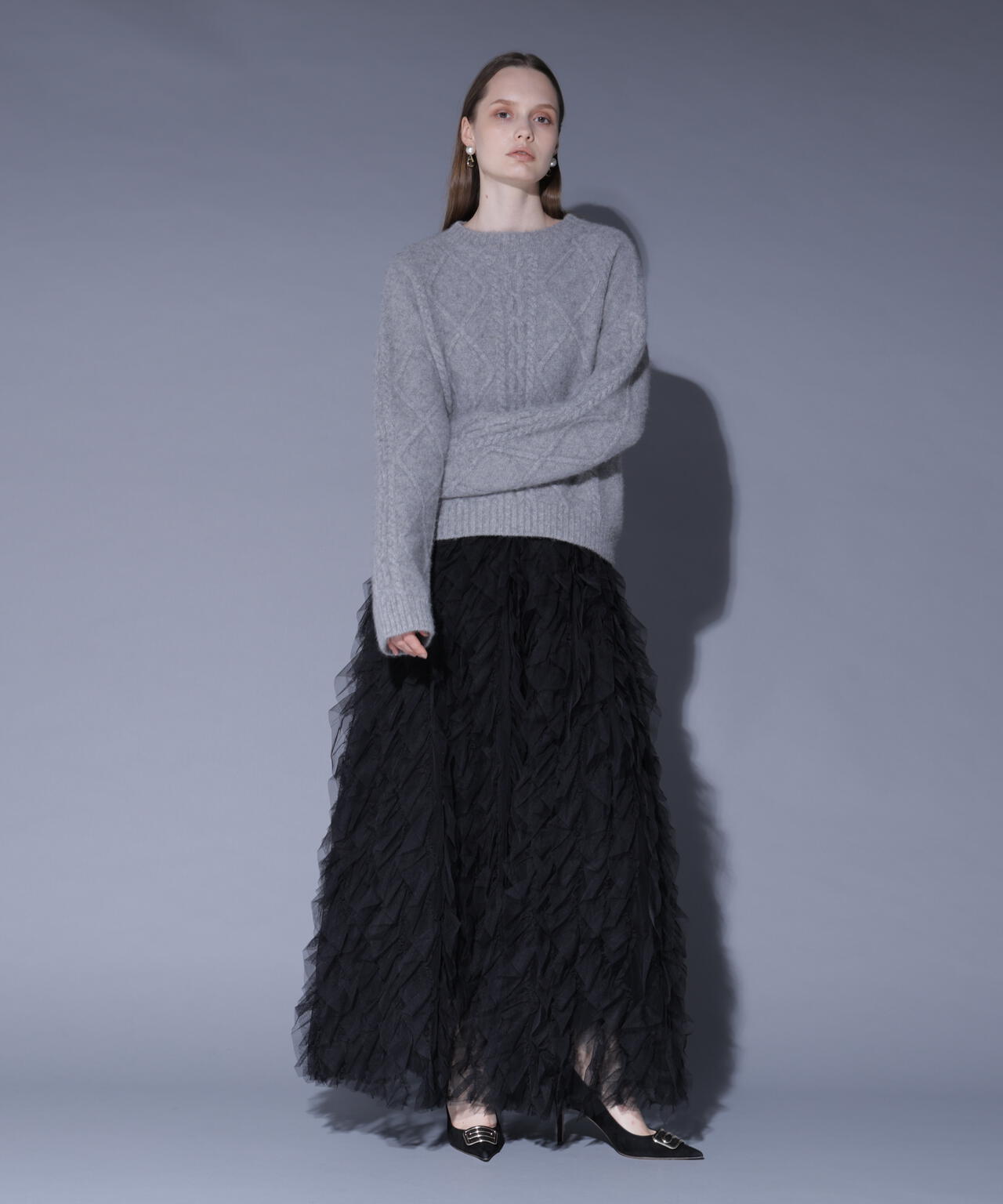 ラッフルティアードスカート_