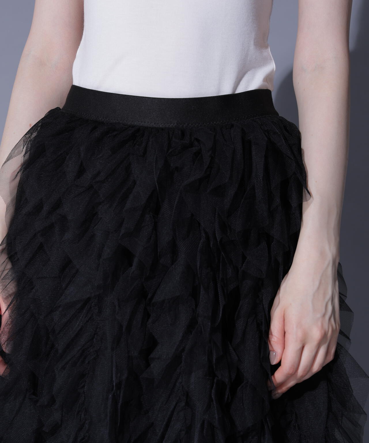 ラッフルティアードスカート_