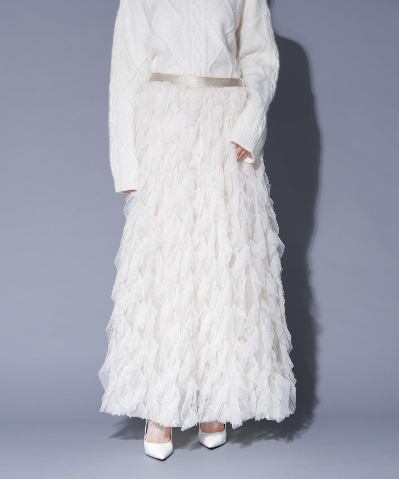 ラッフルティアードスカート_