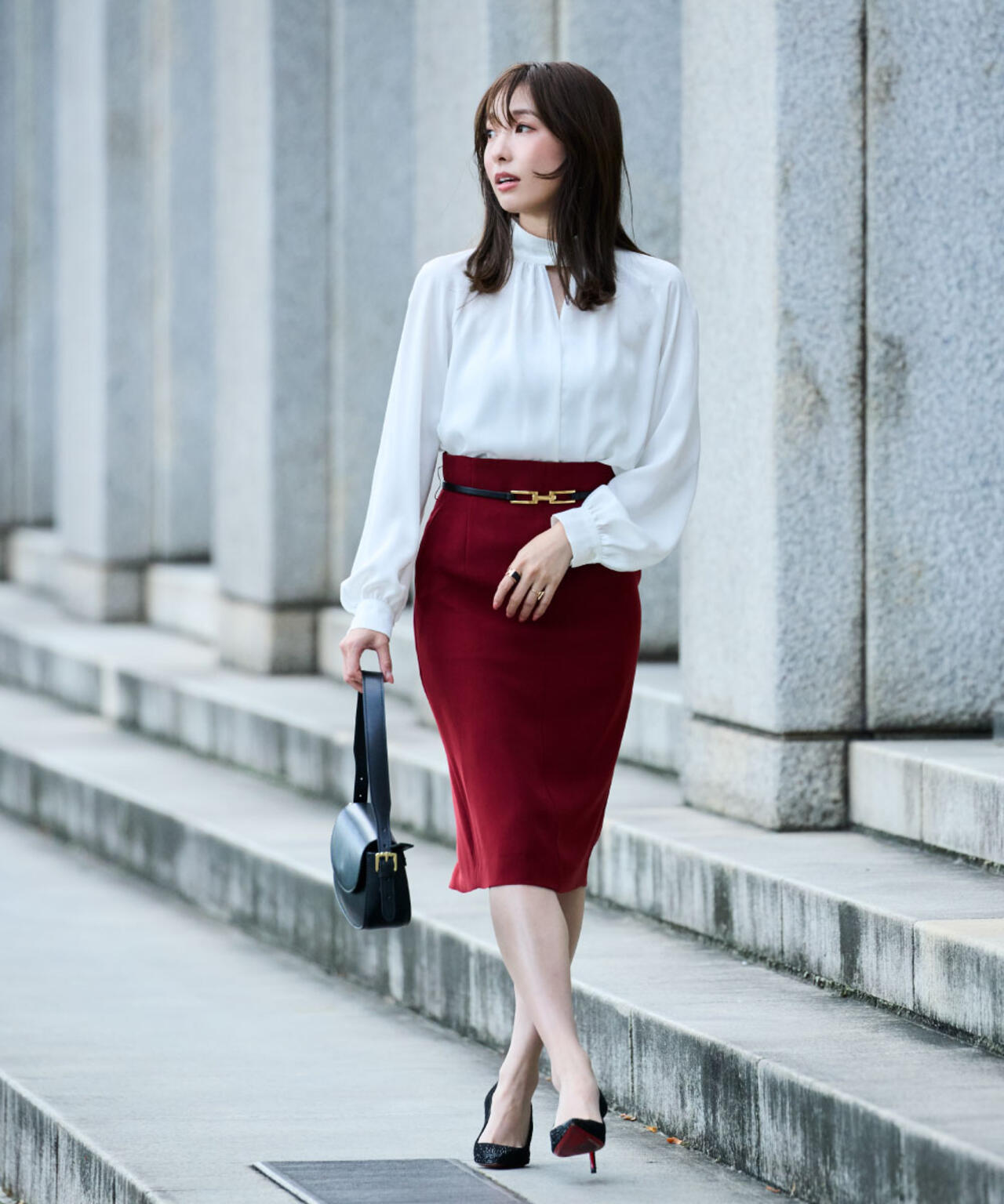 2WAYベルトタイトスカート