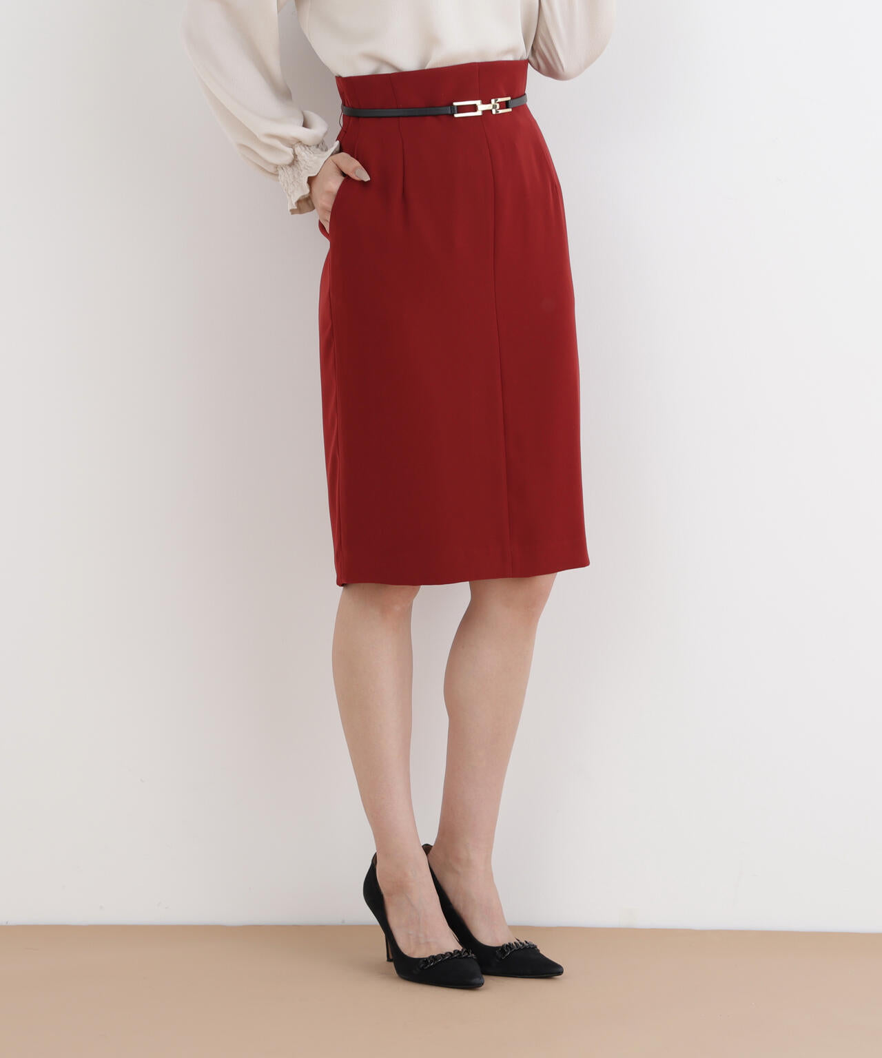 2WAYベルトタイトスカート