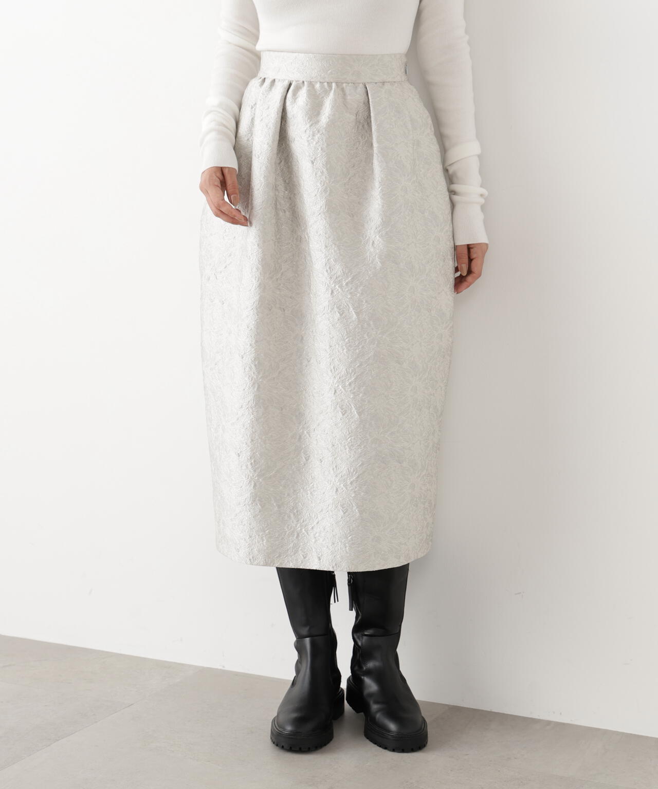 フラワージャカードバルーンスカート