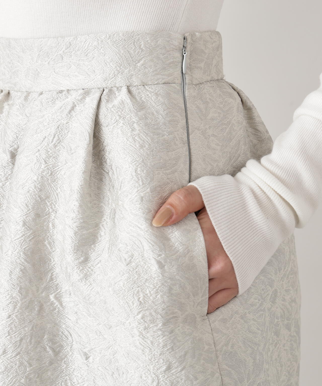 フラワージャカードバルーンスカート