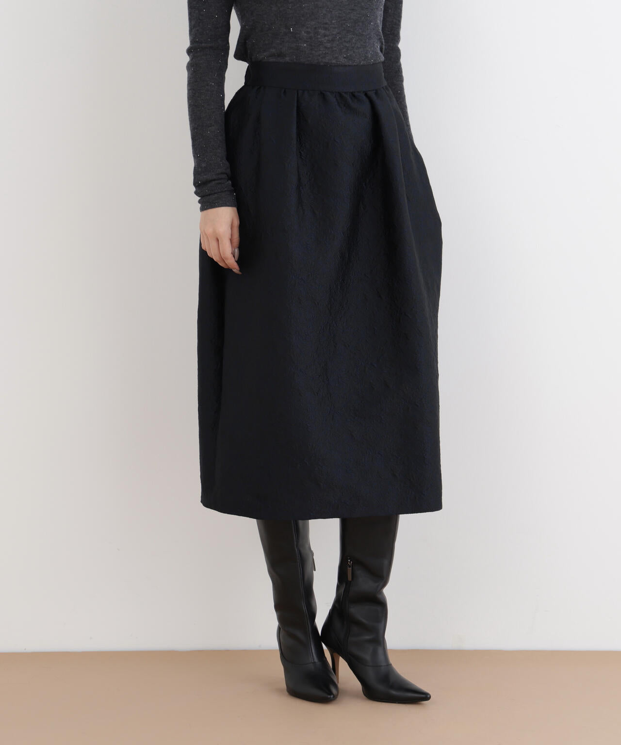 フラワージャカードバルーンスカート