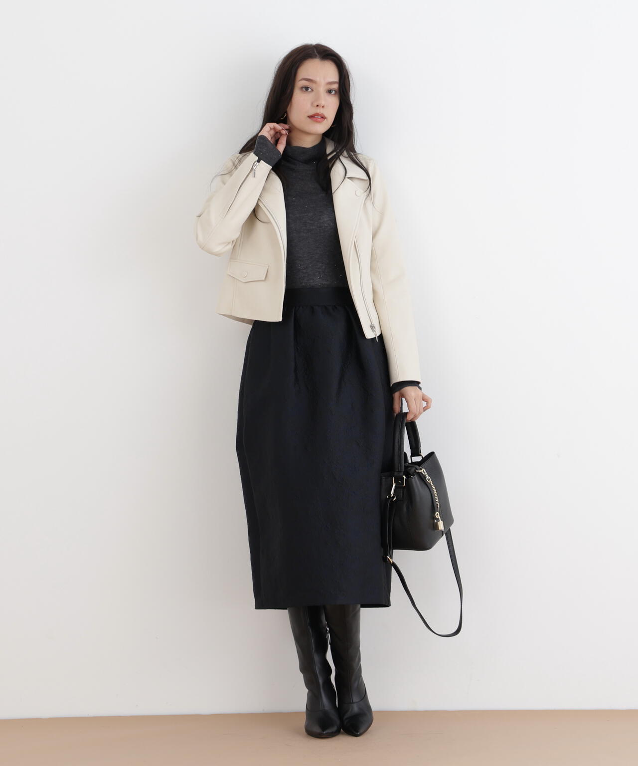 フラワージャカードバルーンスカート