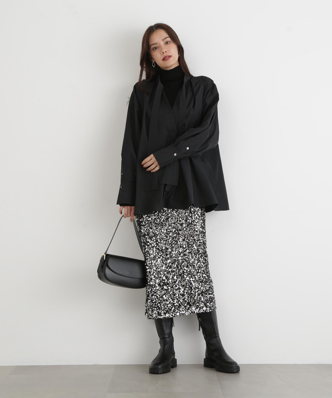 スパンコールスカート