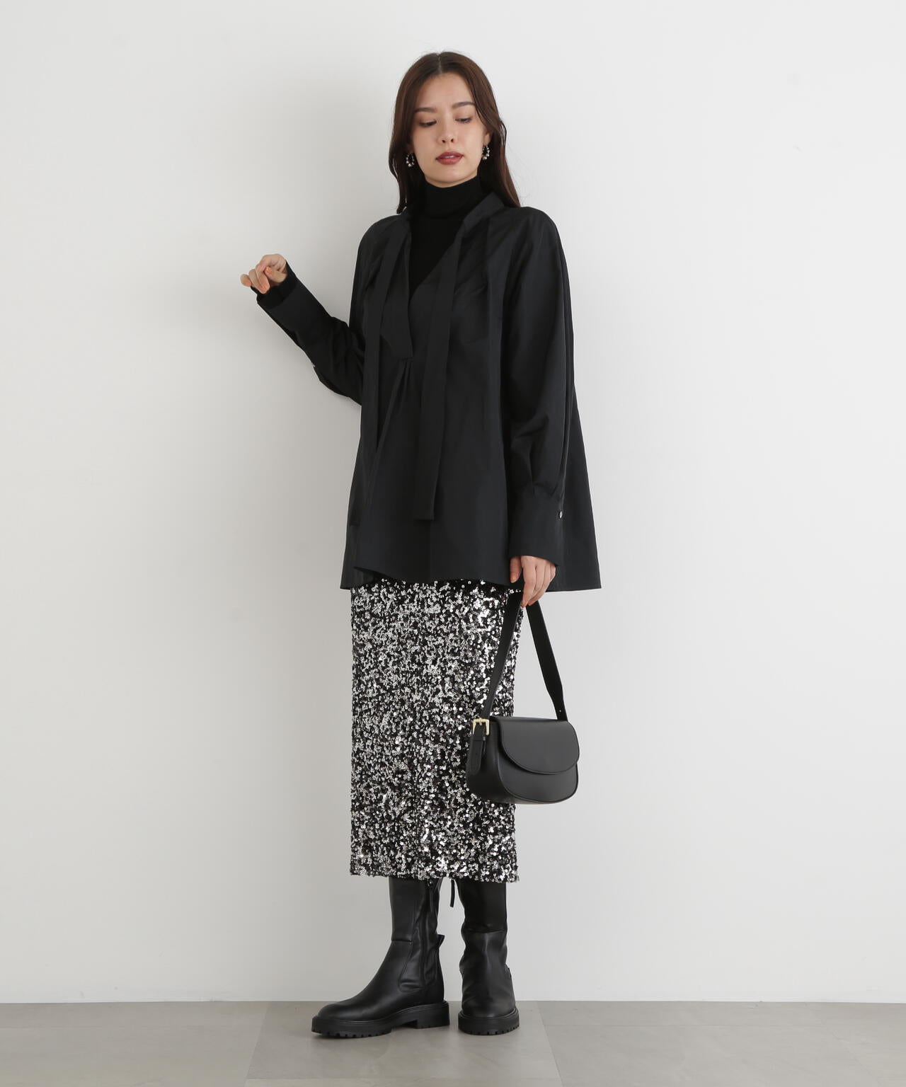 スパンコールスカート