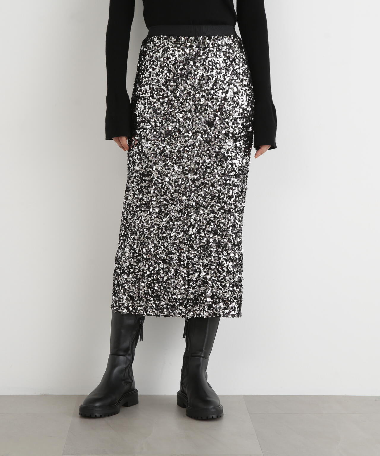 スパンコールスカート