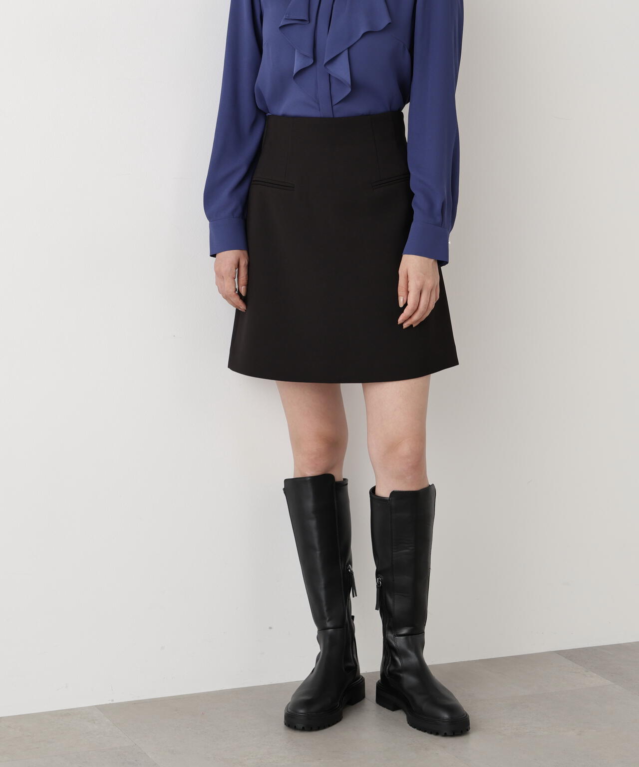 ツイルハイウエストミニスカート