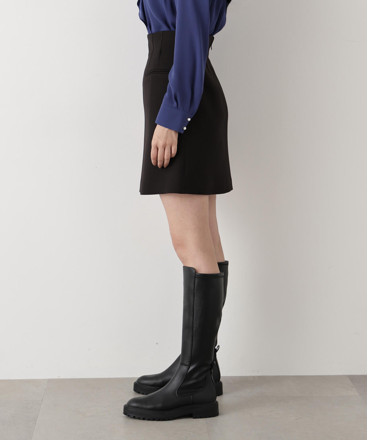 ツイルハイウエストミニスカート