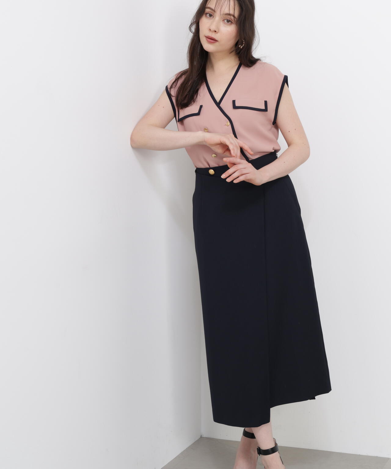 ステップヘムラップスカート