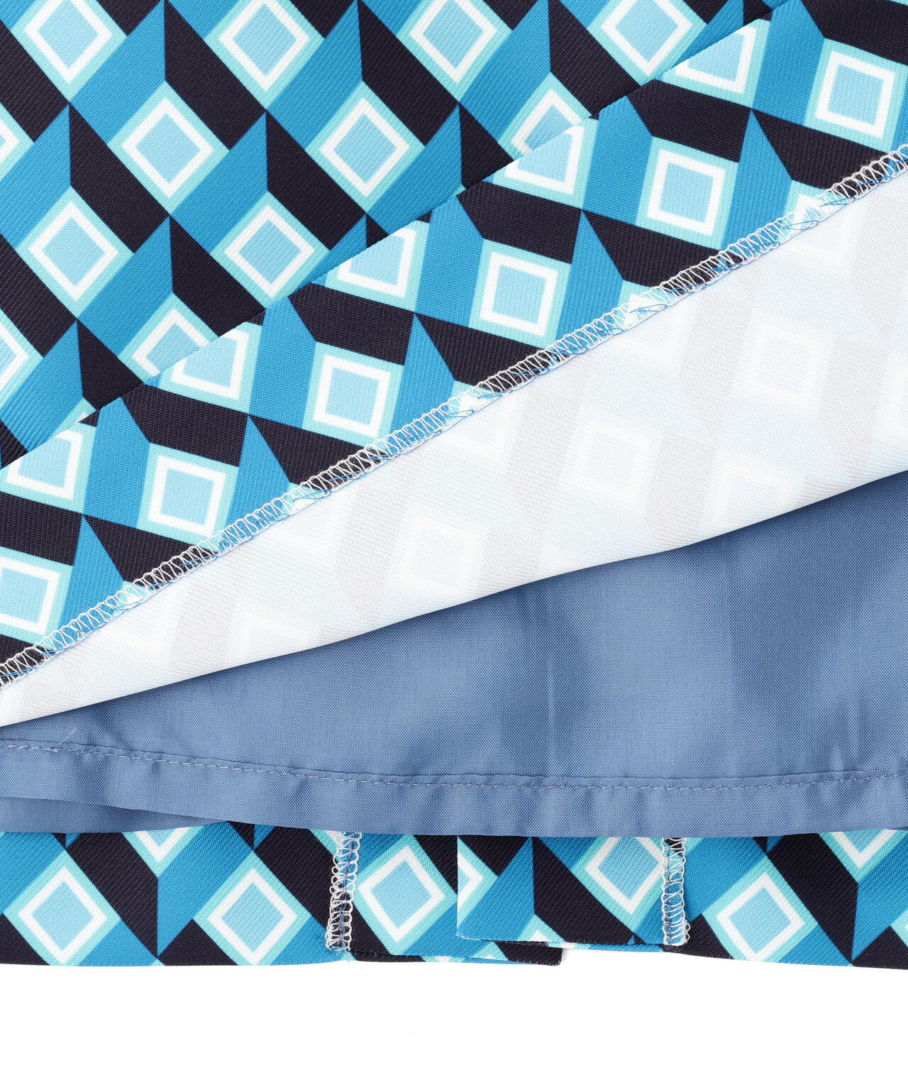 ジオメトリックプリントコンビタイトスカート