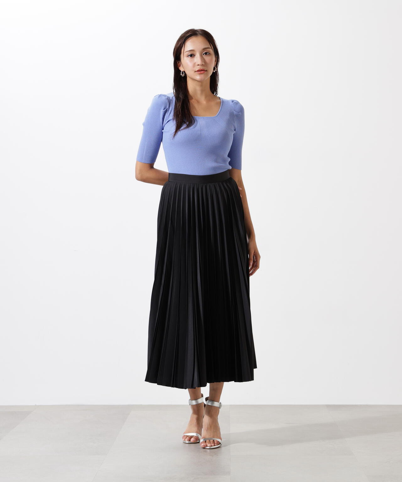 ドライタフタビンテージプリーツスカート