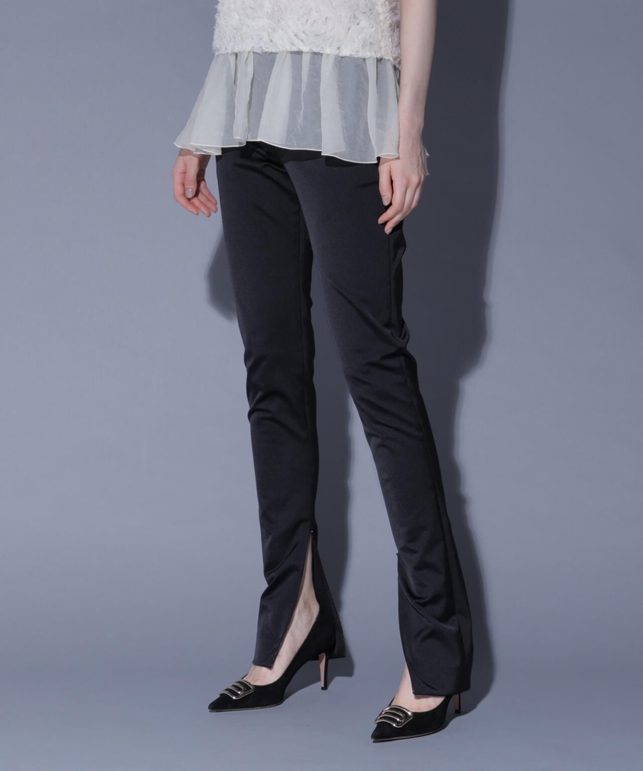 サイドコンシールシガレットパンツ_