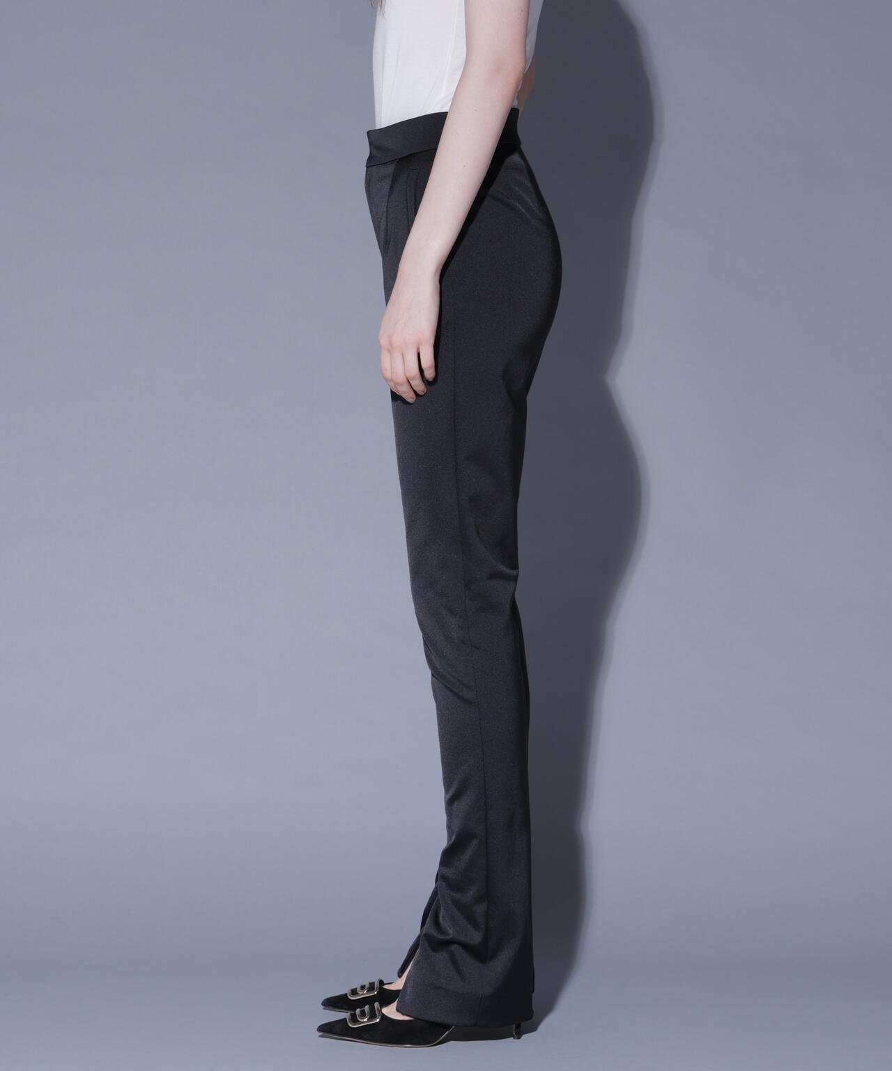 サイドコンシールシガレットパンツ_