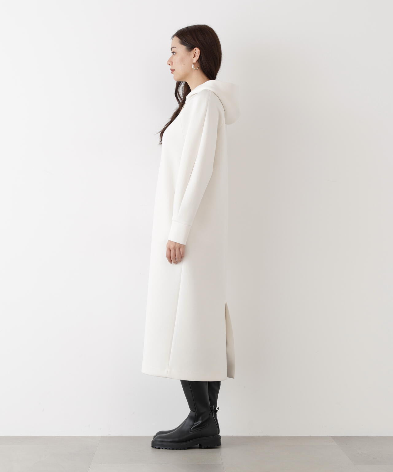 タックスリーブフーディワンピース