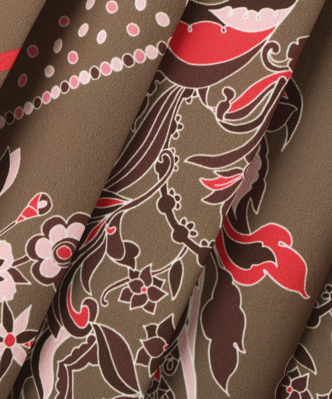 フローラルスカーフプリントワンピース