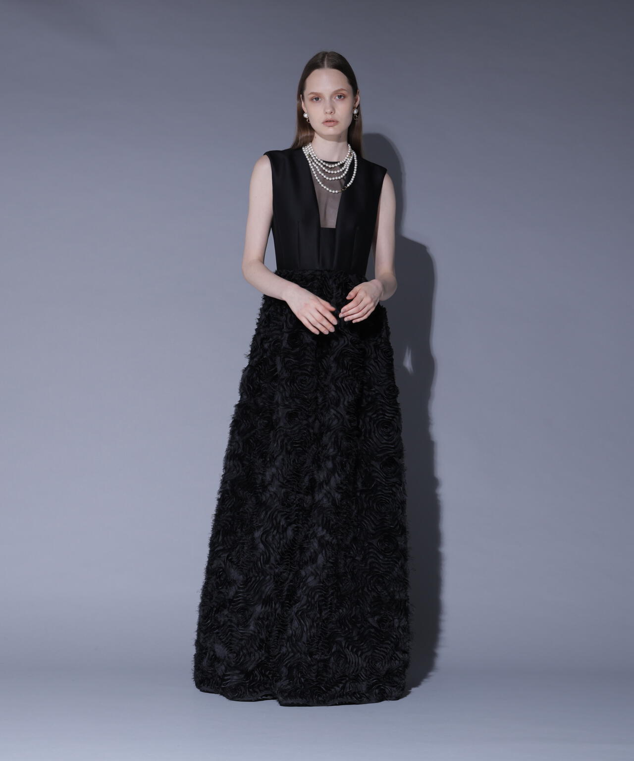 フローラルシフォンリボンコンビドレス_ | Alunc（アルン） ｜【公式