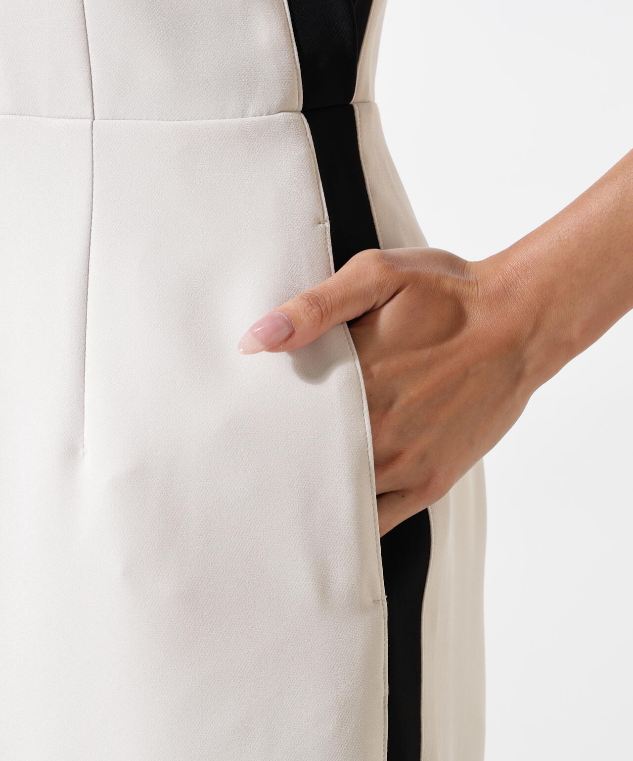 バイカラーVネックジャンスカ