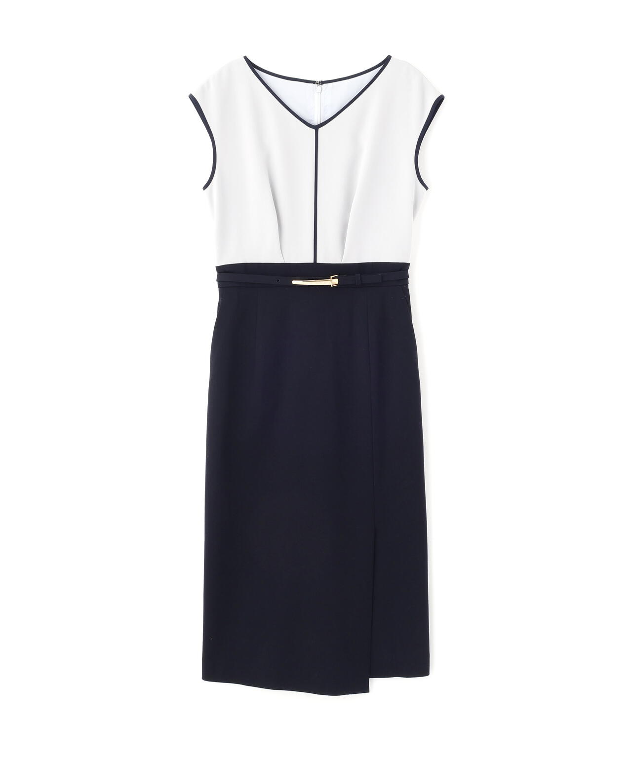 バイカラーコンビワンピース