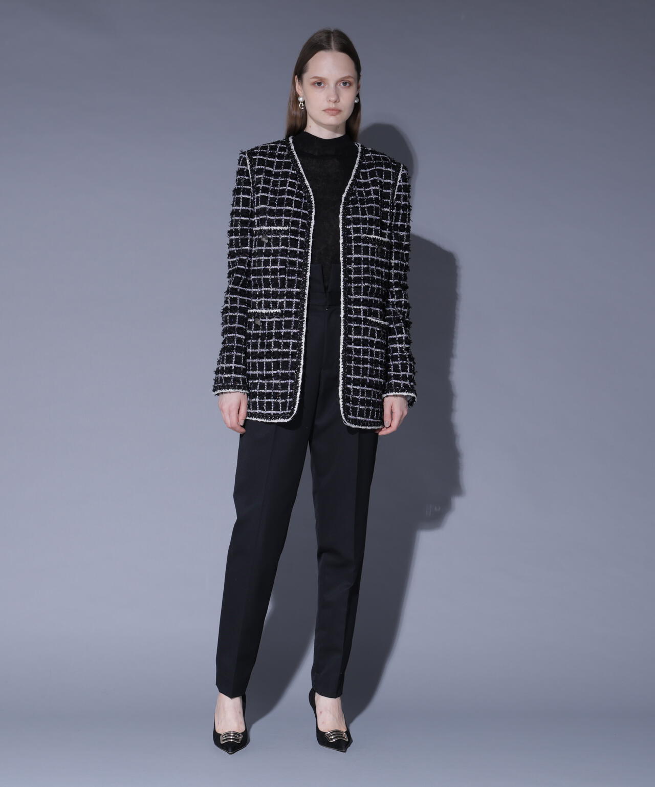 スパンコールツィードジャケット_