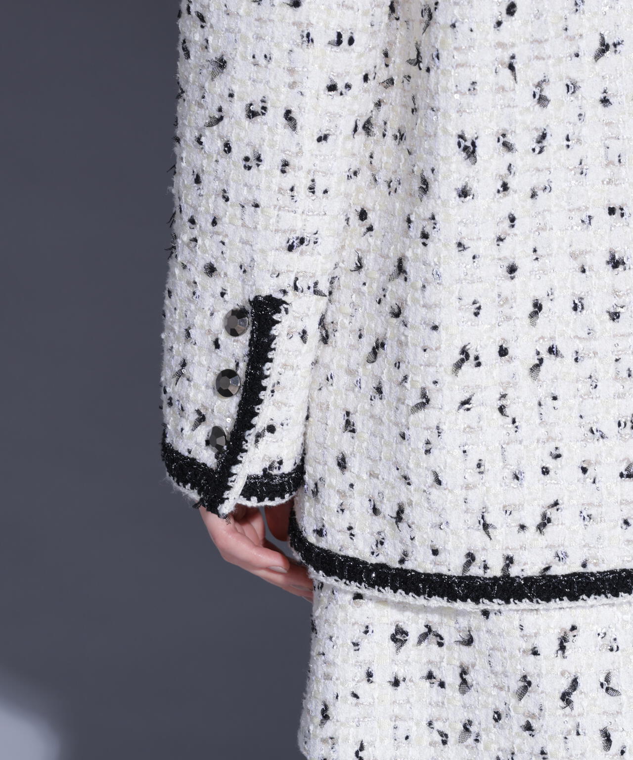 スパンコールツィードジャケット_