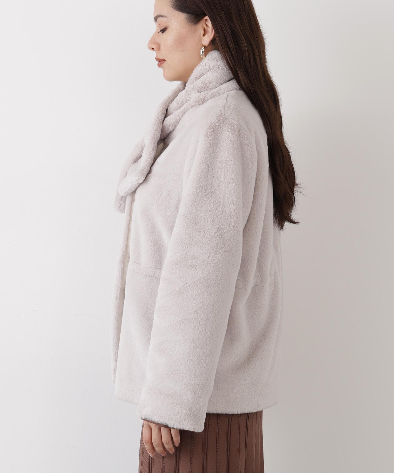 ティペット付きフォーファーショートコート