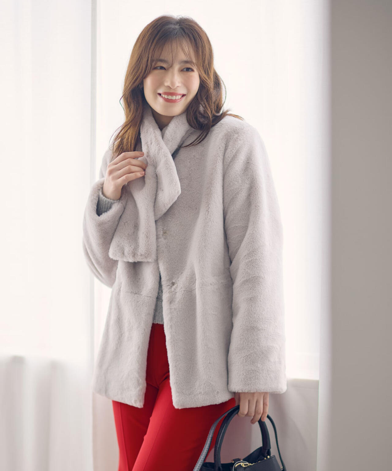 ティペット付きフォーファーショートコート