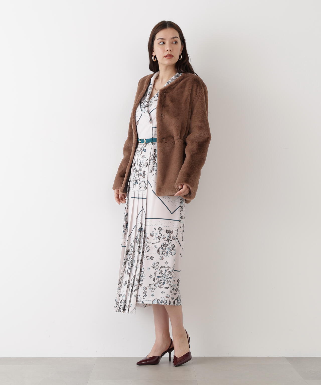 ティペット付きフォーファーショートコート