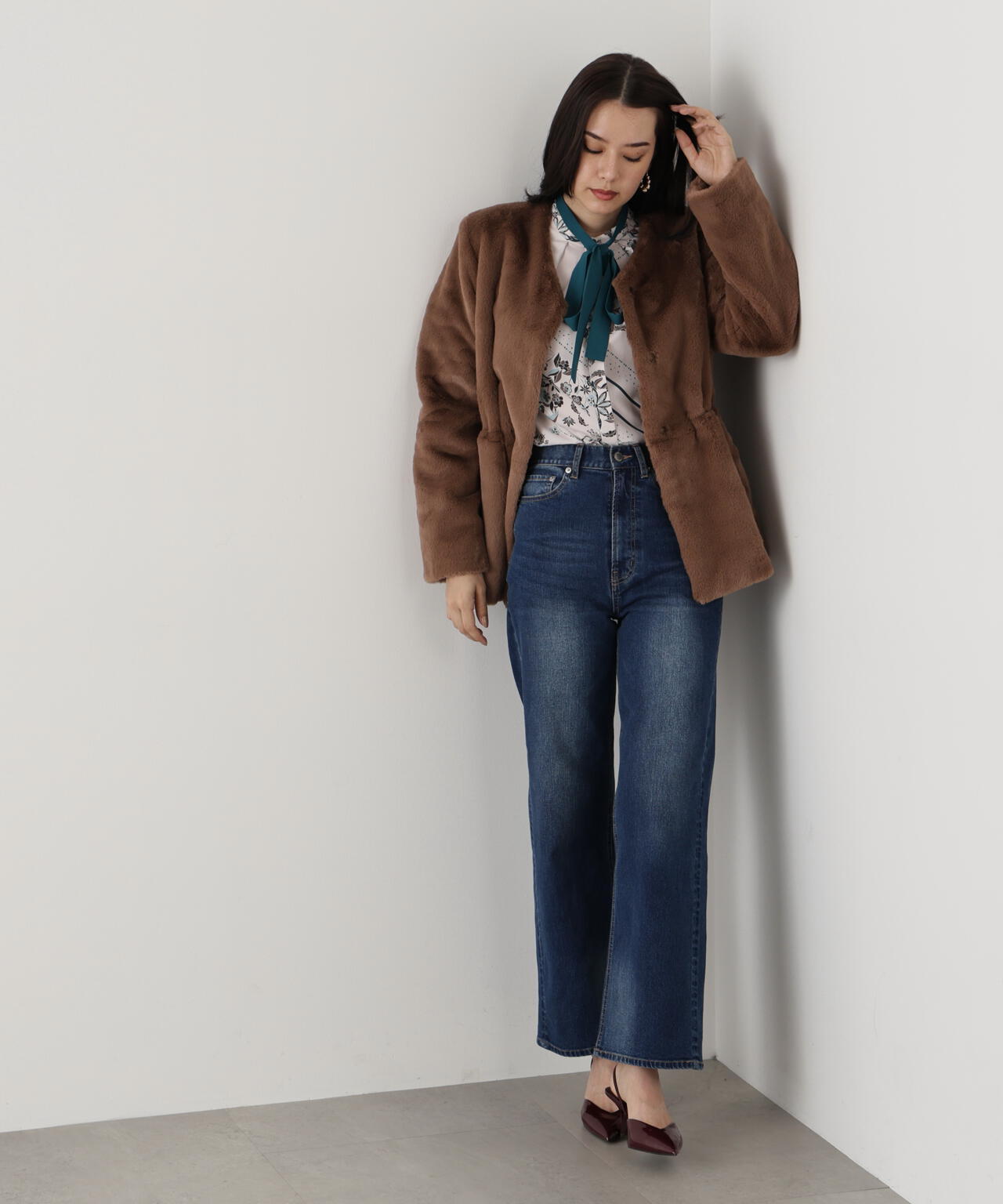 ティペット付きフォーファーショートコート