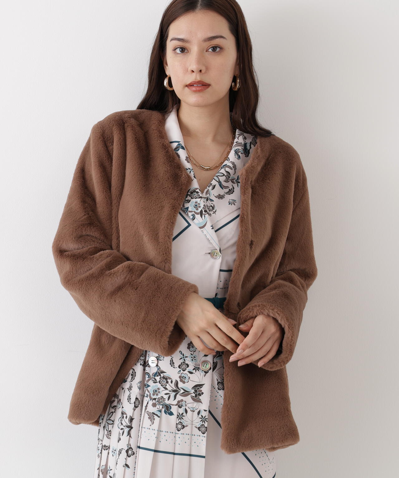 ティペット付きフォーファーショートコート