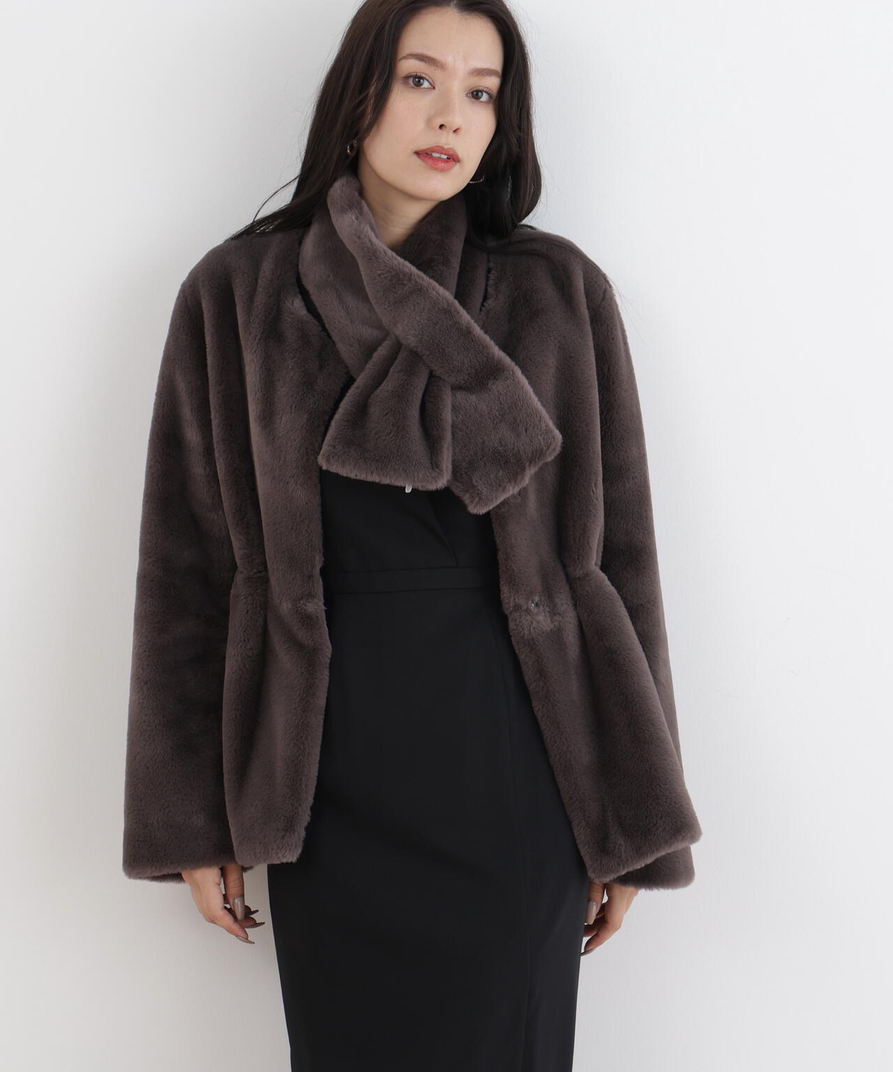 ティペット付きフォーファーショートコート